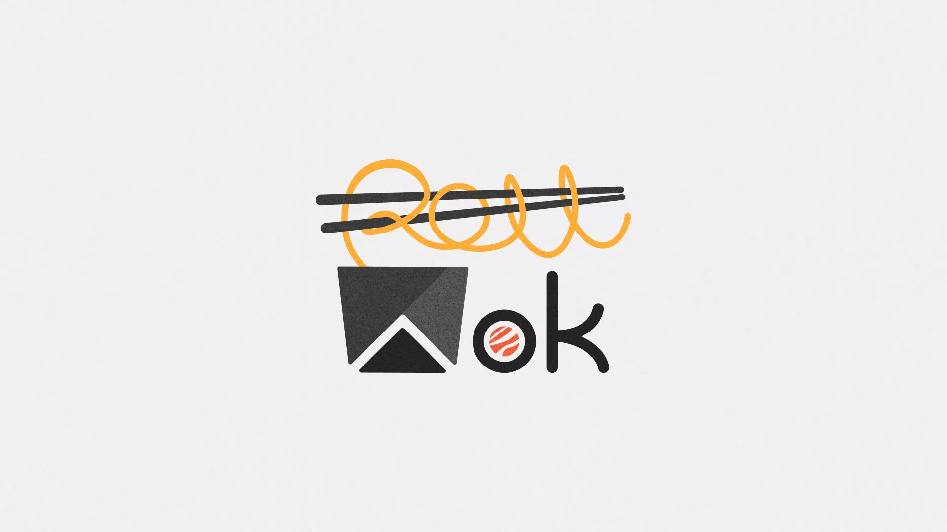 Разработка логотипа суши-бара «Roll Wok Club» в Карачаевске
