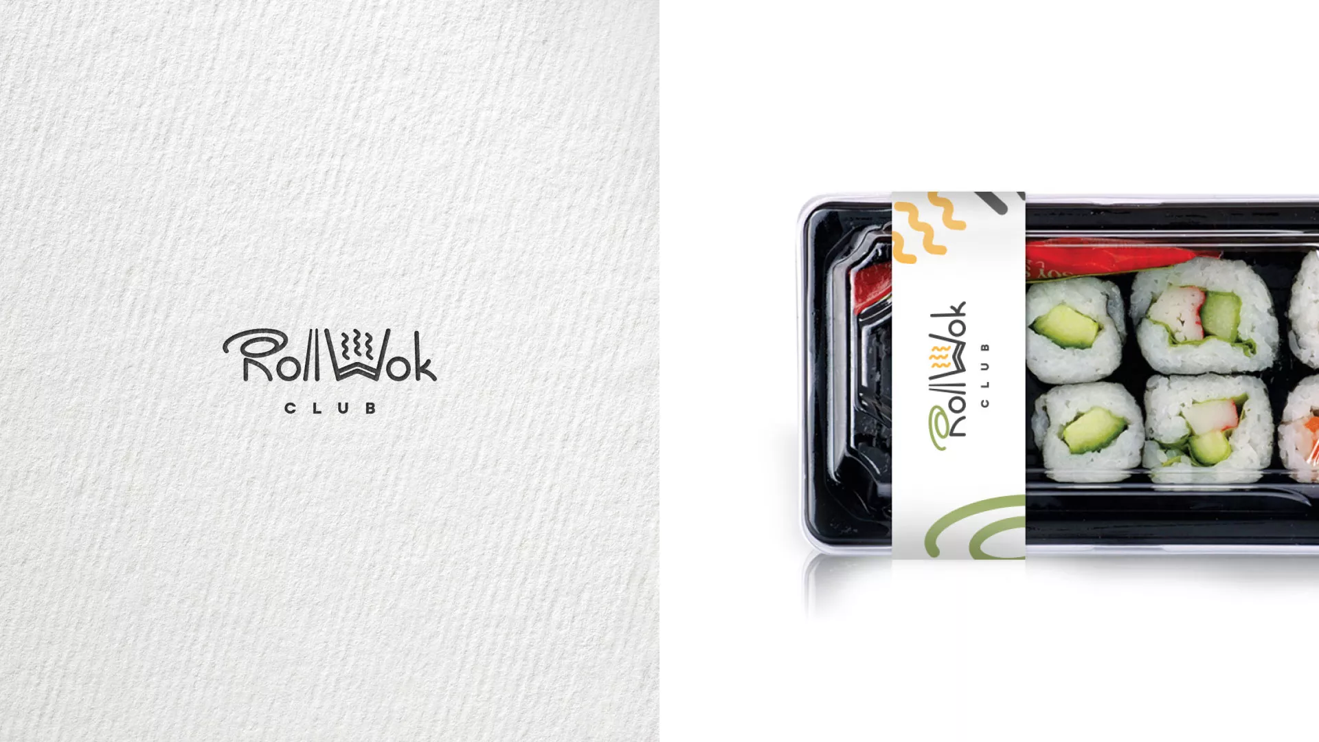 Создание дизайна упаковки суши-бара «Roll Wok Club» в Карачаевске